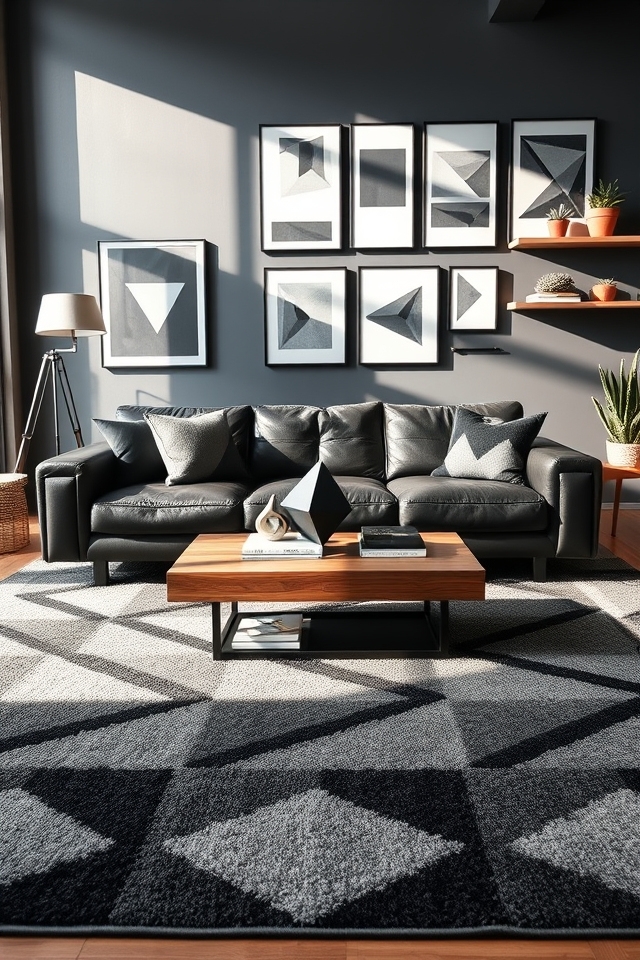 modern masculine geometric decor