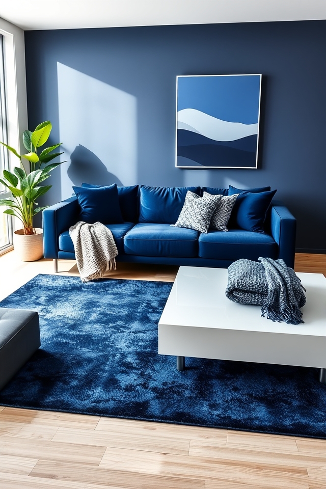 monochromatic modern living decor