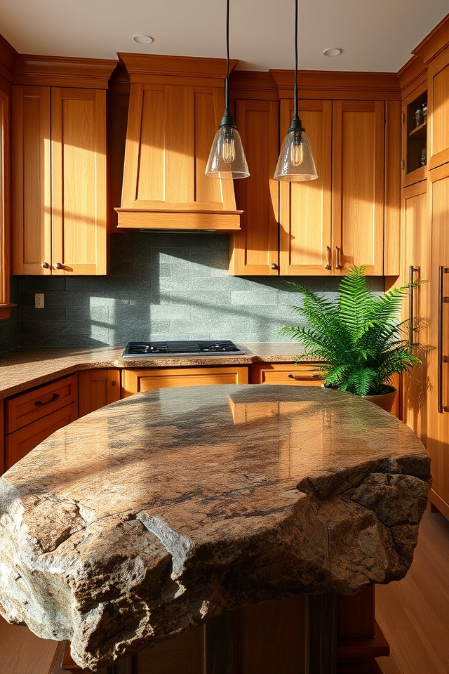 natural stone kitchen accents