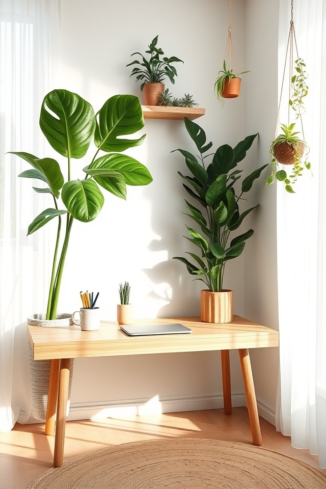 nature inspired green corners
