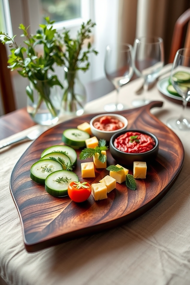 nature inspired serving trays elegance