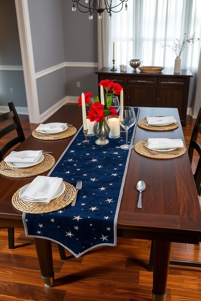 navy blue starry runner