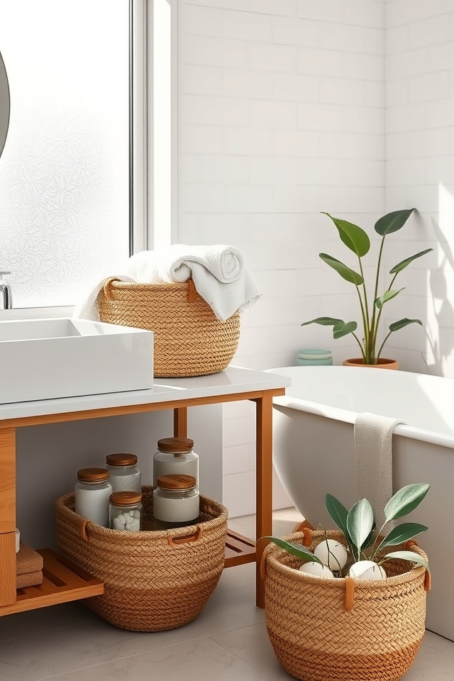 organic charm seagrass baskets
