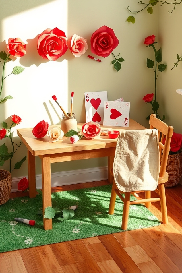 paint roses red craft