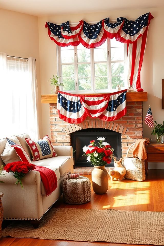 patriotic american flag banners