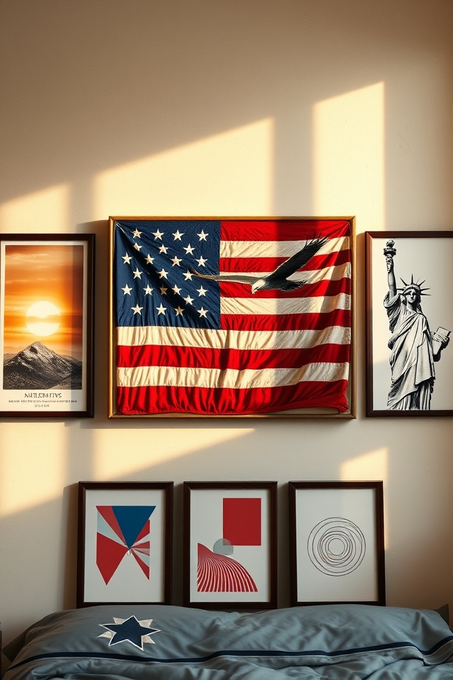patriotic american symbol prints