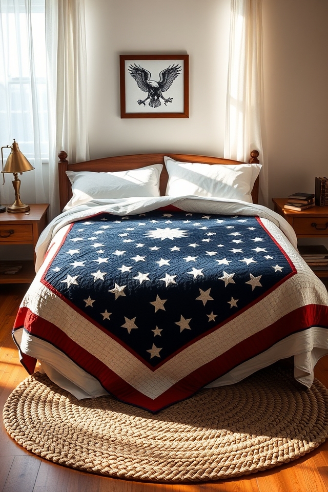 patriotic historic quilted blankets