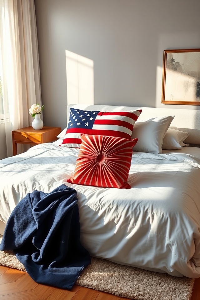 patriotic star spangled pillows