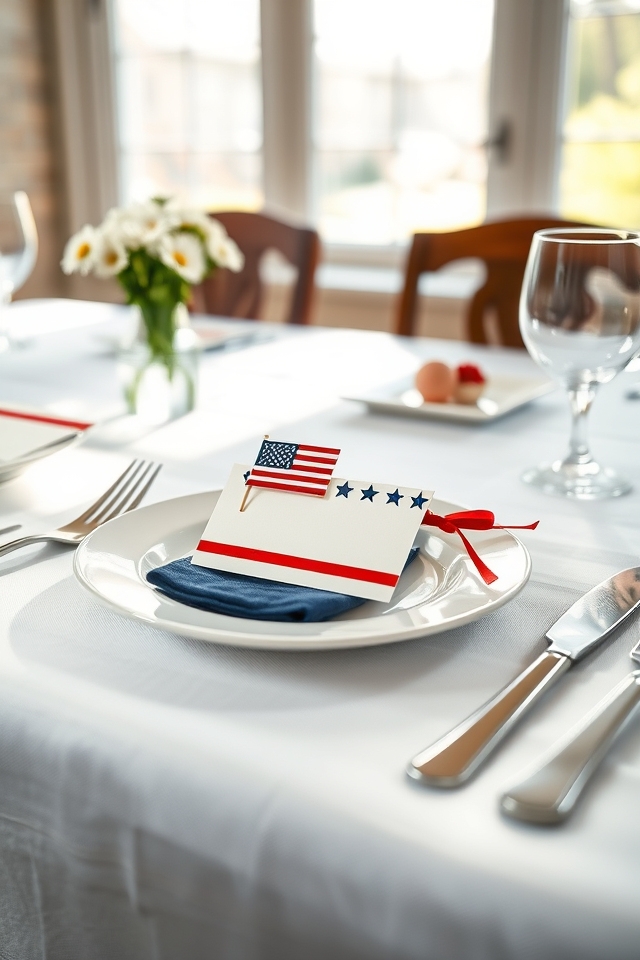 patriotic themed place cards