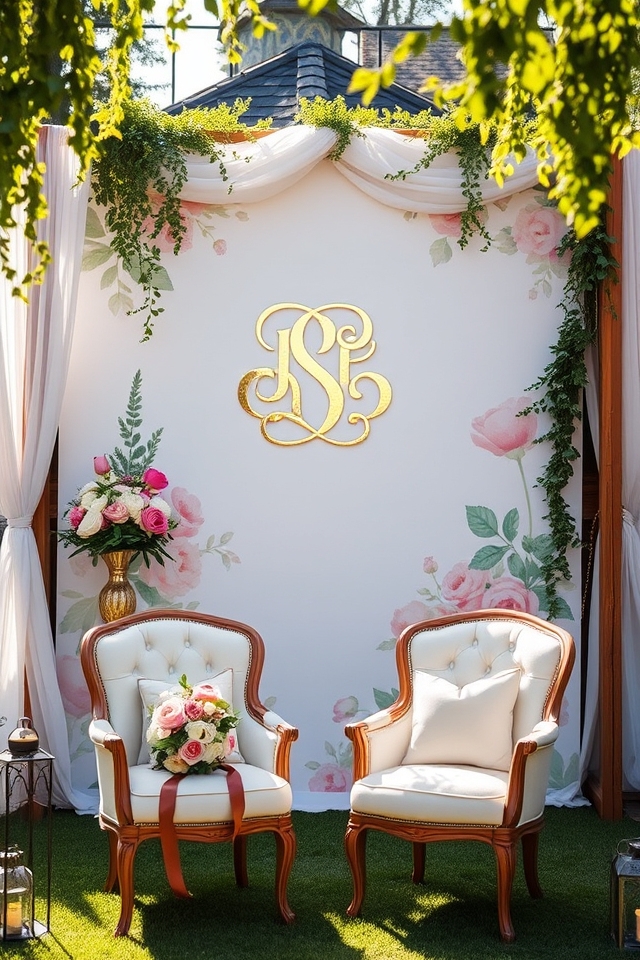 personalized ceremonial backdrop design