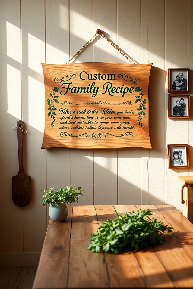 personalized family recipe art