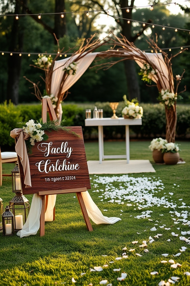 personalized signage for ceremonies