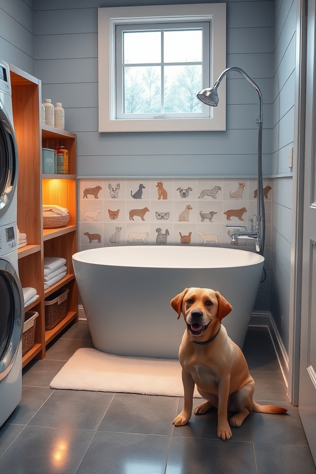 pet grooming laundry station