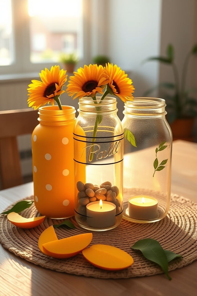 playful painted mango jars