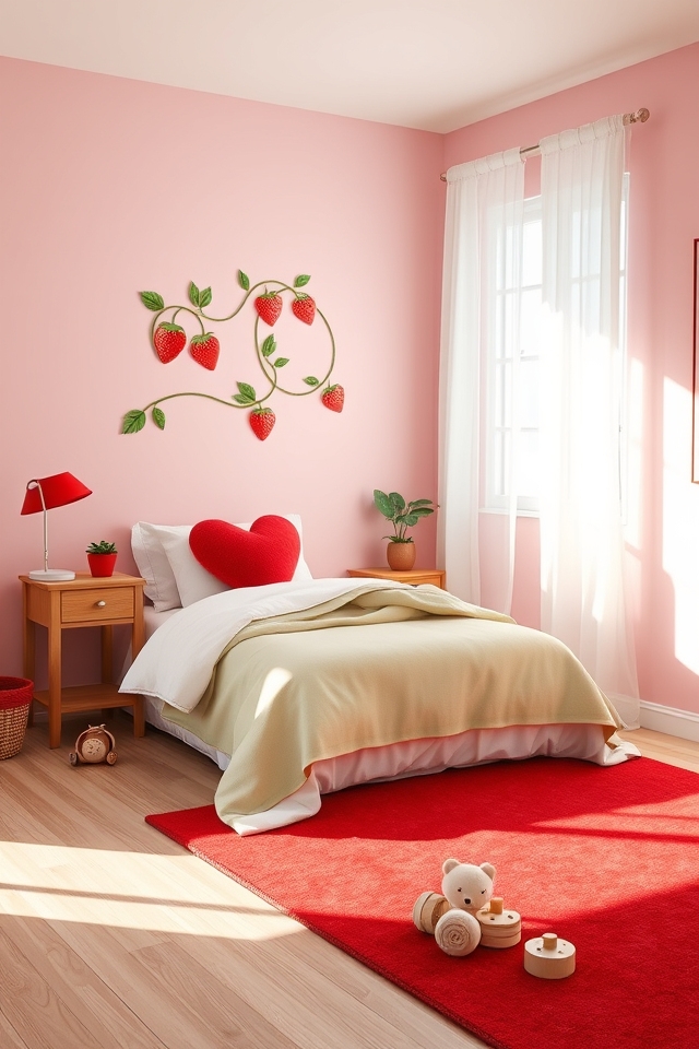 playful strawberry kids palette