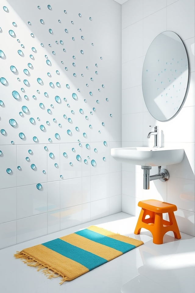 playful water droplet decals