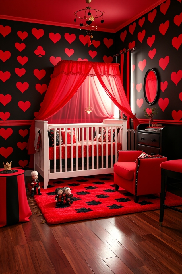 queen hearts playful patterns