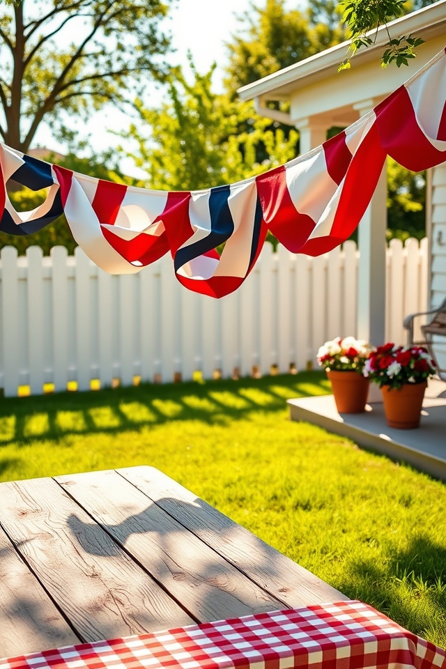 red white and blue bunting