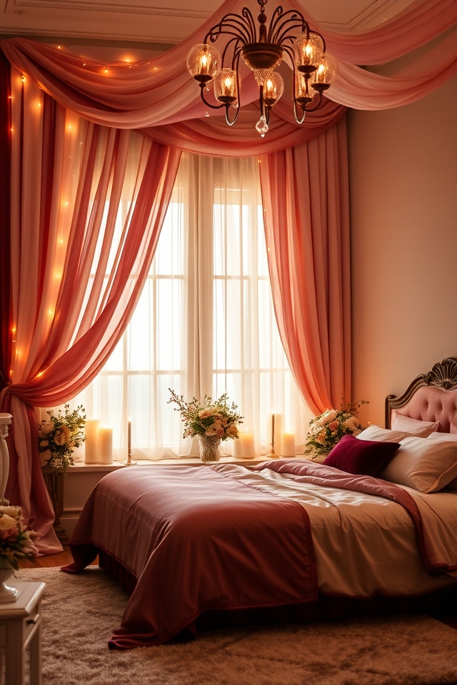 romantic bedroom curtain decor