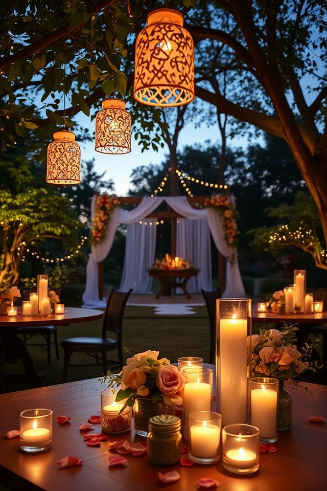 romantic lighting for ceremonies