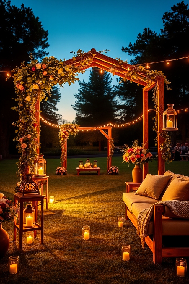 romantic outdoor ceremony decor