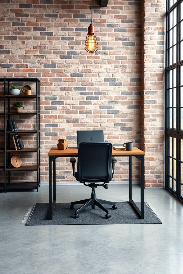 rugged industrial chic workspace