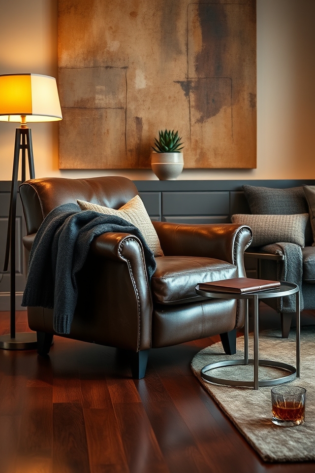 rugged leather home decor