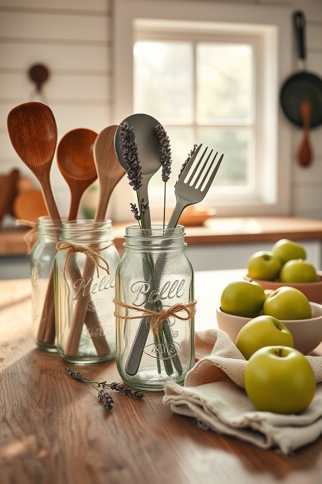 rustic mason jar holders