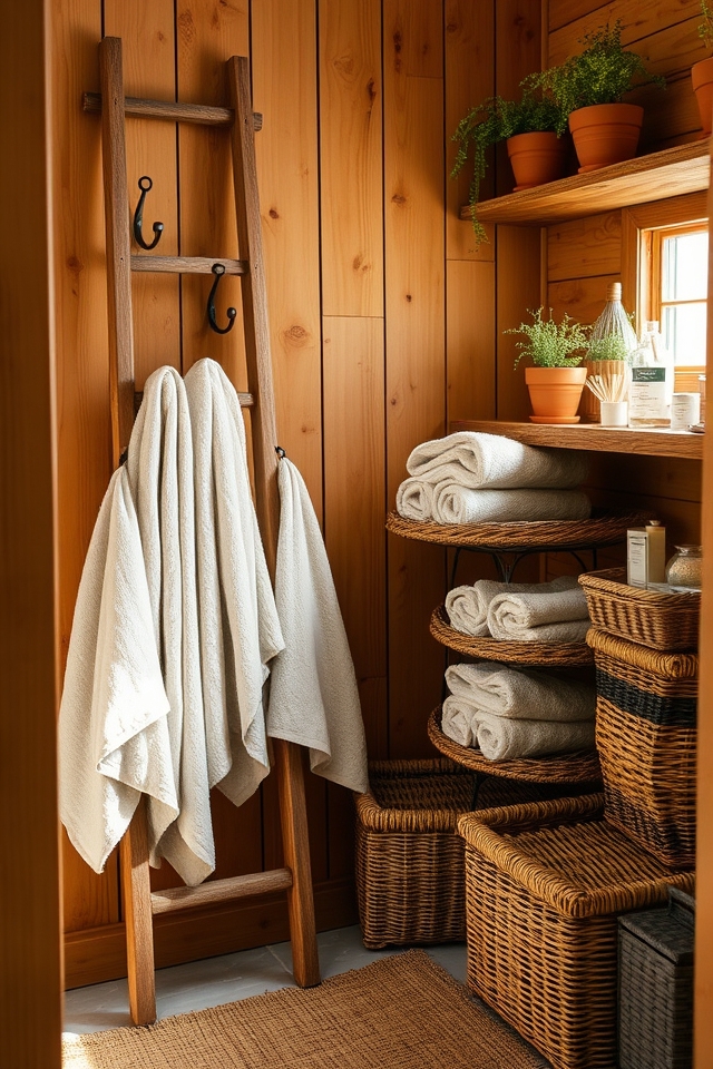 rustic storage solution decor