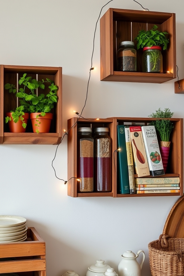 rustic wooden crate decor