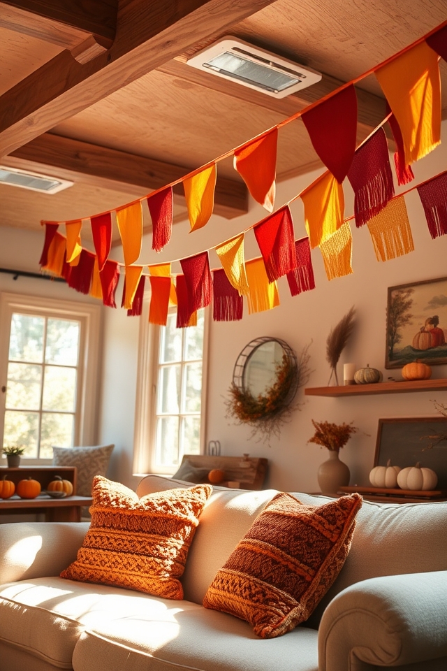 seasonal fabric bunting decor