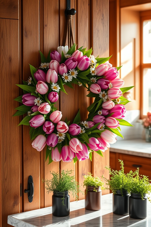 seasonal floral kitchen decor