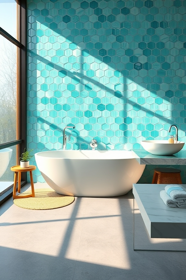 serene aqua ocean glow