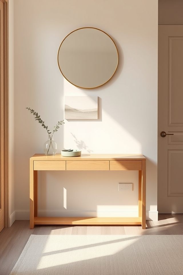 serene clutter free entryway design