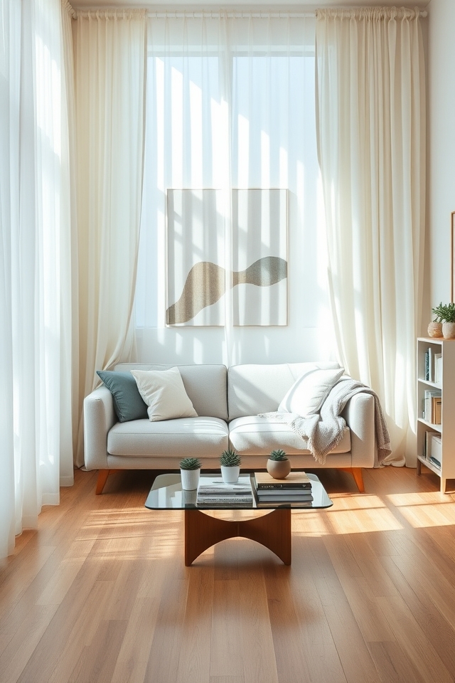 sheer curtains expand spaces