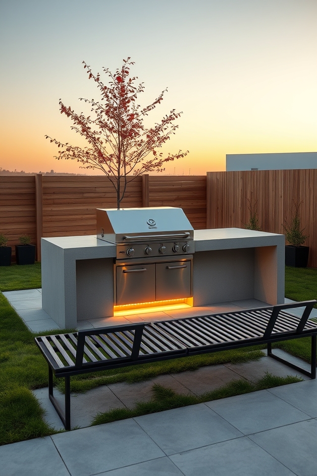 sleek minimalist grill design