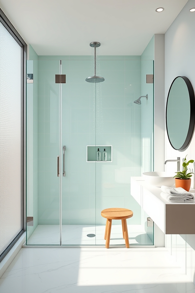 sleek mojito glass shower
