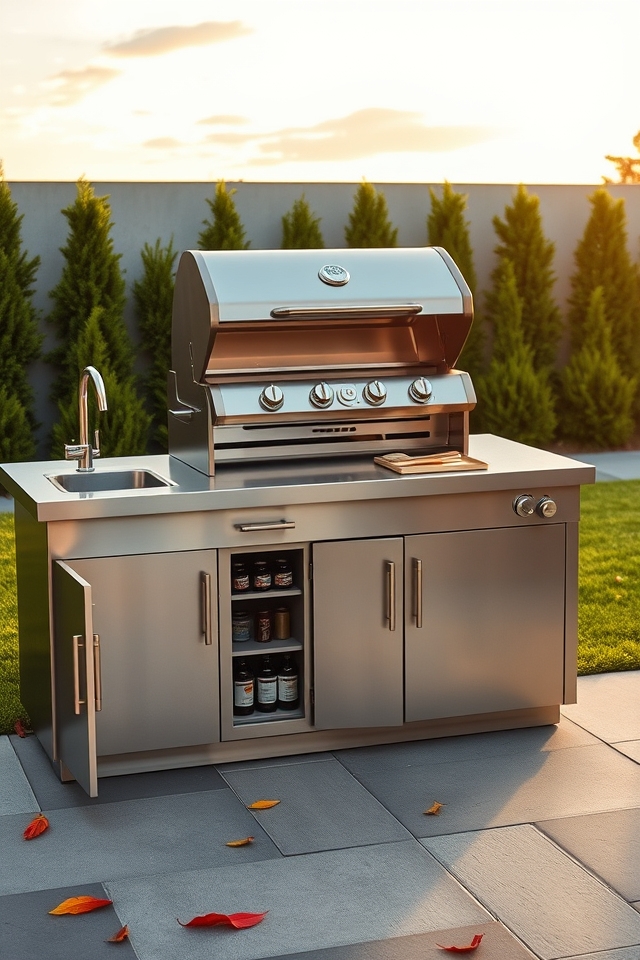 sleek stainless steel station