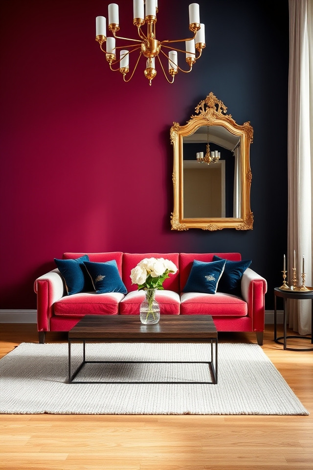 sophisticated burgundy navy blend