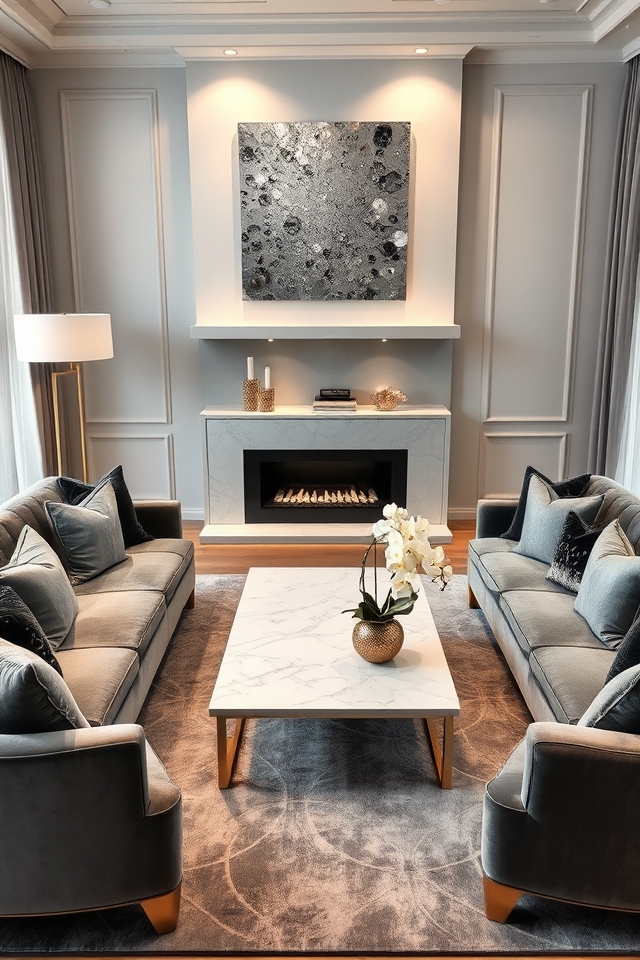 sophisticated gray metallic elegance