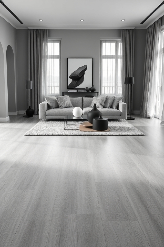 sophisticated monochromatic grey palette