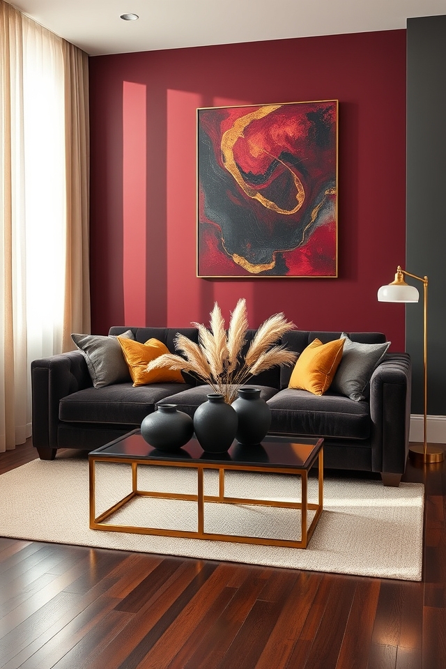 sophisticated moody cherry charcoal