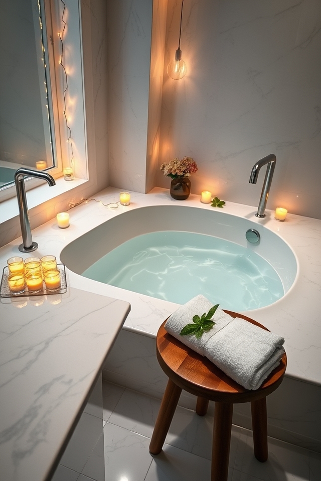 spa ambiance soft lighting