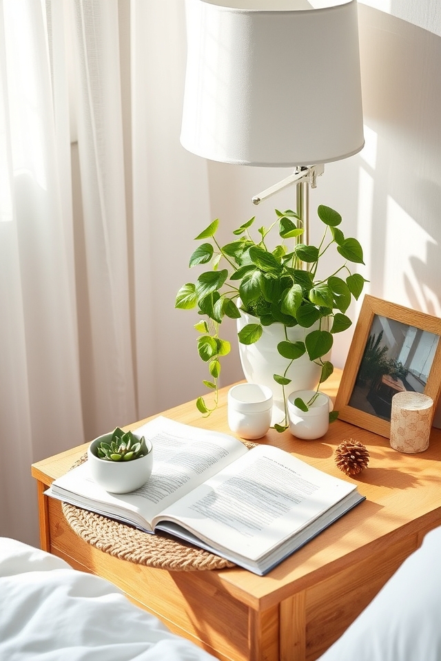 space saving bedside plant holders