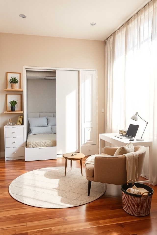 space saving multifunctional guest room