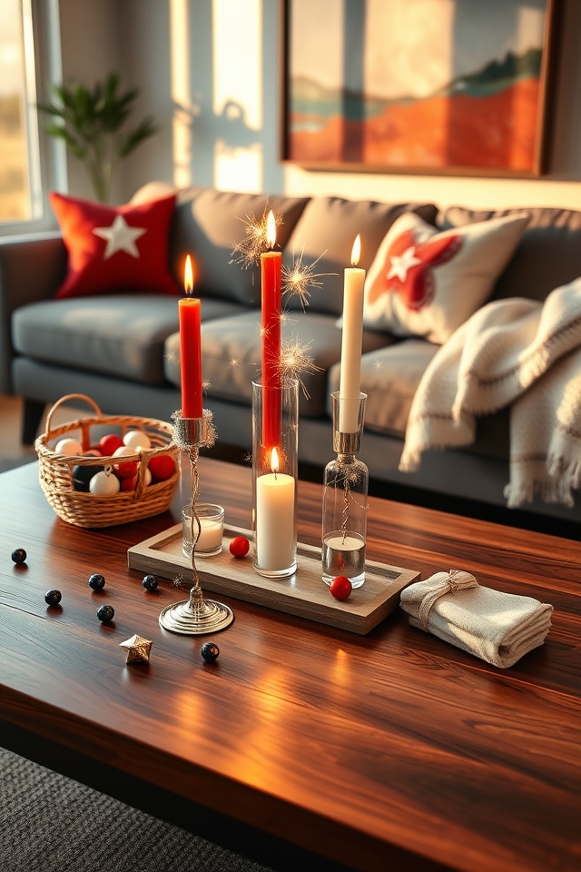 sparkler inspired candle holders