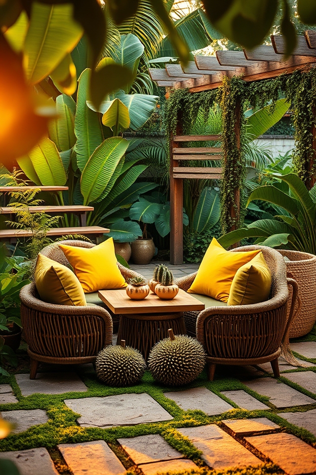 spiky durian tropical oasis
