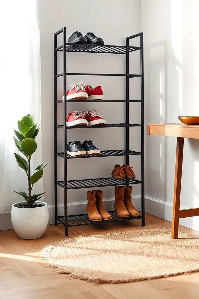 stackable vertical shoe racks