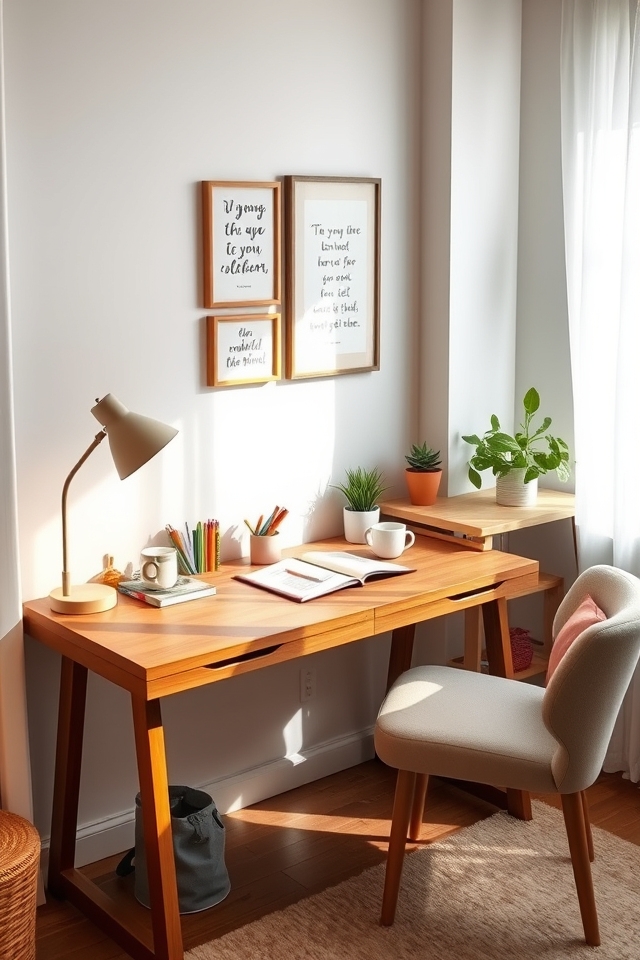 study nook with desk