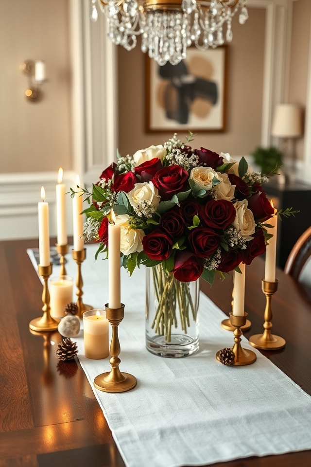 stunning floral candle centerpiece
